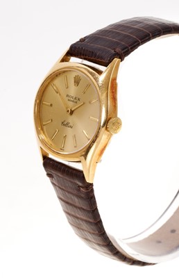 Lot 693 - Ladies' Rolex 18ct gold Cellini wristwatch in box