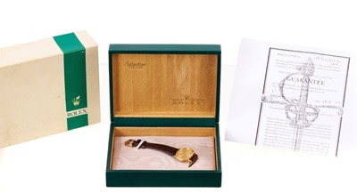 Lot 693 - Ladies' Rolex 18ct gold Cellini wristwatch in box