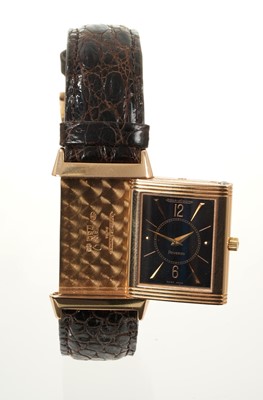 Lot 695 - Jaeger le-Coultre 18ct gold Reverso Classique wristwatch