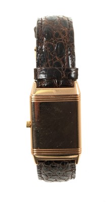 Lot 695 - Jaeger le-Coultre 18ct gold Reverso Classique wristwatch