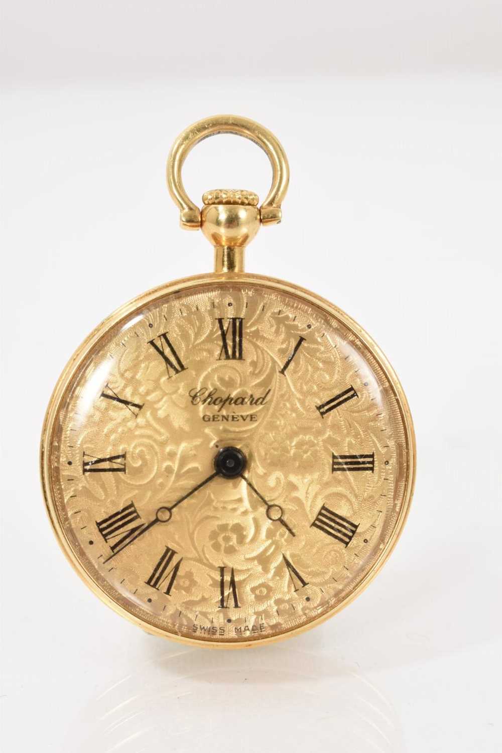 Lot 718 - Chopard gold fob watch
