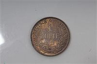 Lot 90 - German East Africa - Silverer One Rupee 1913J. EF