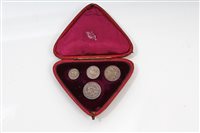 Lot 91 - G.B. Victoria O.H. Four Coins Maundy Set 1900,...