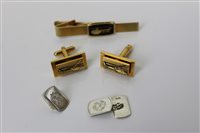 Lot 541 - Pair of vintage Silverer cufflinks, engraved...