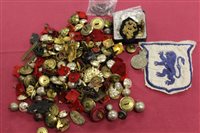 Lot 556 - Collection of various military badges and buttons