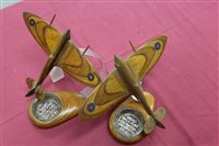 Lot 562 - Pair of Second World War wooden models of...