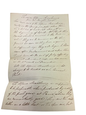 Lot 81 - Collection of 18th correspondence from the Wynyard family to Lord Delawarr, hand written 18th century gardening tips, and a scarce printed anti Farm labourers rioting leaflet