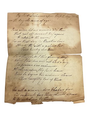 Lot 81 - Collection of 18th correspondence from the Wynyard family to Lord Delawarr, hand written 18th century gardening tips, and a scarce printed anti Farm labourers rioting leaflet