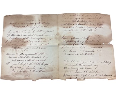 Lot 81 - Collection of 18th correspondence from the Wynyard family to Lord Delawarr, hand written 18th century gardening tips, and a scarce printed anti Farm labourers rioting leaflet