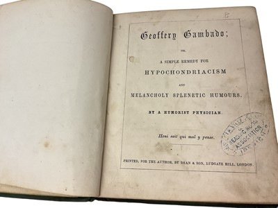 Lot 1020 - Geoffrey Gambado Richard Cobbold) - A Simple Remedy for Hypochondriacism