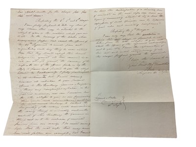 Lot 82 - Of Australian interest, a fascinating group of correspondence between Major General Lachlan Macquarie C.B. The fifth Governor of New South Wales ( from 1810-1821) and various Officers of the 46t...