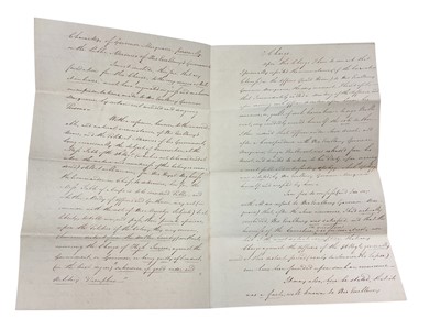 Lot 82 - Of Australian interest, a fascinating group of correspondence between Major General Lachlan Macquarie C.B. The fifth Governor of New South Wales ( from 1810-1821) and various Officers of the 46t...