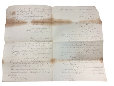 Lot 82 - Of Australian interest, a fascinating group of correspondence between Major General Lachlan Macquarie C.B. The fifth Governor of New South Wales ( from 1810-1821) and various Officers of the 46t...
