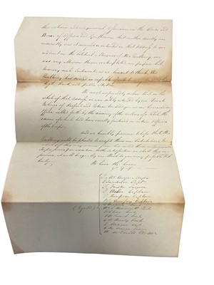 Lot 82 - Of Australian interest, a fascinating group of correspondence between Major General Lachlan Macquarie C.B. The fifth Governor of New South Wales ( from 1810-1821) and various Officers of the 46t...