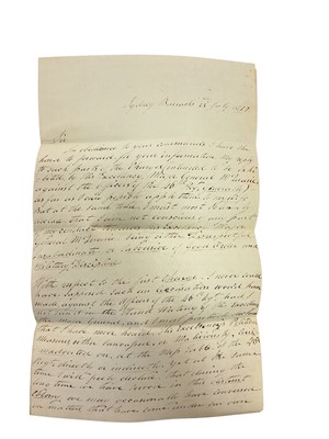 Lot 82 - Of Australian interest, a fascinating group of correspondence between Major General Lachlan Macquarie C.B. The fifth Governor of New South Wales ( from 1810-1821) and various Officers of the 46t...
