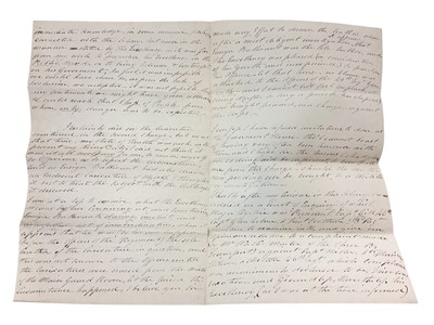 Lot 82 - Of Australian interest, a fascinating group of correspondence between Major General Lachlan Macquarie C.B. The fifth Governor of New South Wales ( from 1810-1821) and various Officers of the 46t...