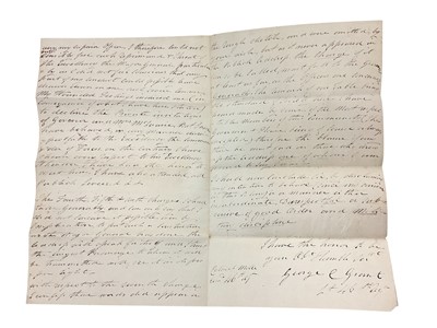 Lot 82 - Of Australian interest, a fascinating group of correspondence between Major General Lachlan Macquarie C.B. The fifth Governor of New South Wales ( from 1810-1821) and various Officers of the 46t...