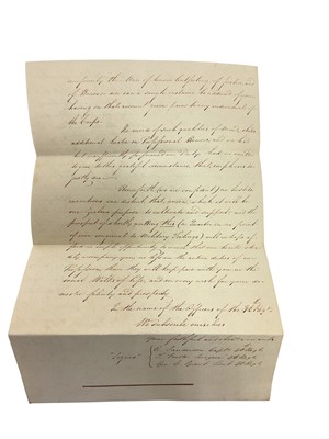 Lot 82 - Of Australian interest, a fascinating group of correspondence between Major General Lachlan Macquarie C.B. The fifth Governor of New South Wales ( from 1810-1821) and various Officers of the 46t...