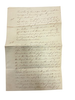 Lot 82 - Of Australian interest, a fascinating group of correspondence between Major General Lachlan Macquarie C.B. The fifth Governor of New South Wales ( from 1810-1821) and various Officers of the 46t...