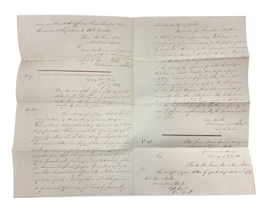 Lot 82 - Of Australian interest, a fascinating group of correspondence between Major General Lachlan Macquarie C.B. The fifth Governor of New South Wales ( from 1810-1821) and various Officers of the 46t...