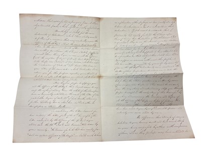 Lot 82 - Of Australian interest, a fascinating group of correspondence between Major General Lachlan Macquarie C.B. The fifth Governor of New South Wales ( from 1810-1821) and various Officers of the 46t...