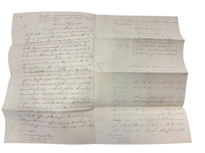 Lot 82 - Of Australian interest, a fascinating group of correspondence between Major General Lachlan Macquarie C.B. The fifth Governor of New South Wales ( from 1810-1821) and various Officers of the 46t...