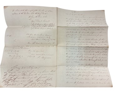 Lot 82 - Of Australian interest, a fascinating group of correspondence between Major General Lachlan Macquarie C.B. The fifth Governor of New South Wales ( from 1810-1821) and various Officers of the 46t...