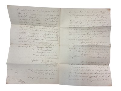Lot 82 - Of Australian interest, a fascinating group of correspondence between Major General Lachlan Macquarie C.B. The fifth Governor of New South Wales ( from 1810-1821) and various Officers of the 46t...