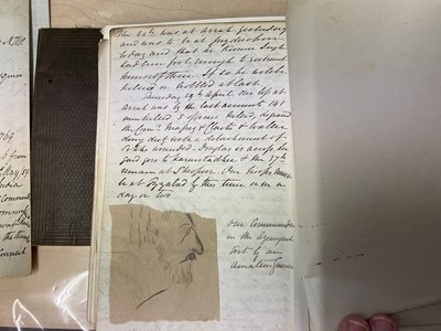Lot 85 - Of Indian Mutiny interest, a fascinating hand written first hand account of the Mutiny contained in a period journal (kept from April 1857-March 1858) and in a collection of handwritten letters...