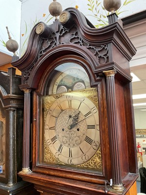 Lot 721 - Nathaniel Brown, Manchester: George III oak cased longcase
