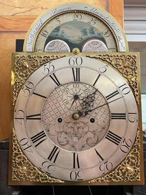 Lot 721 - Nathaniel Brown, Manchester: George III oak cased longcase