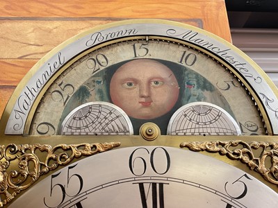 Lot 721 - Nathaniel Brown, Manchester: George III oak cased longcase