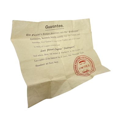 Lot 64 - Victorian bronze medal commemorating the wreck of HMS 'Foudroyant' dated 1897, obverse with portrait of Nelson, reverse with wreck of Foudroyant, 38mm in diameter, in velvet lined fitted case wi...