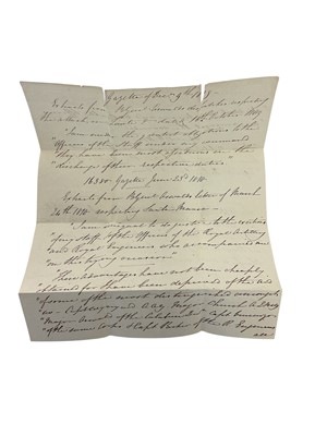 Lot 86 - His Grace The Duke of Wellington, signed handwritten letter to Colonel Wynyard, dated June 30th 1837, and other correspondence .