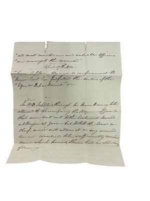 Lot 86 - His Grace The Duke of Wellington, signed handwritten letter to Colonel Wynyard, dated June 30th 1837, and other correspondence .