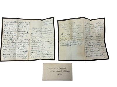 Lot 86 - His Grace The Duke of Wellington, signed handwritten letter to Colonel Wynyard, dated June 30th 1837, and other correspondence .