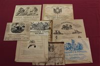 Lot 574 - Group of reproduction gun maker's labels -...