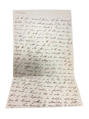 Lot 92 - H.R.H. Princess Sophia Matilda, handwritten letter of condolence with original envelope, H.R.H.Prince Adolphus Duke of Cambridge, handwritten letter of condolence dated 1844 and three others writ...