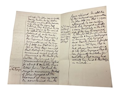 Lot 94 - The Wynyard Family Ghost Story, a famous 18th Century Supernatural occurrence which was extensively discussed in England at the time and during the 19th century. Two leather bound handwritten...