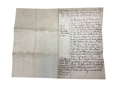 Lot 94 - The Wynyard Family Ghost Story, a famous 18th Century Supernatural occurrence which was extensively discussed in England at the time and during the 19th century. Two leather bound handwritten...