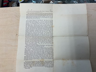 Lot 94 - The Wynyard Family Ghost Story, a famous 18th Century Supernatural occurrence which was extensively discussed in England at the time and during the 19th century. Two leather bound handwritten...