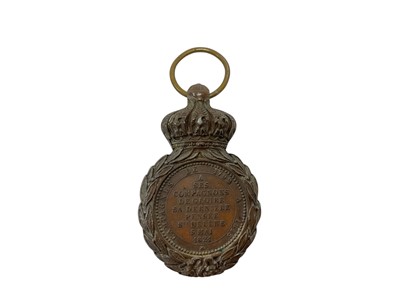 Lot 100 - 19th century French St Helena medal, created in 1857 by Napoleon III for issue to surviving soldiers of Napoleon Bonaparte's army and lot old coins