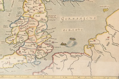 Lot 943 - Gerard Mercator 16th century hand coloured map of the British Isles, 'Europae I tab'