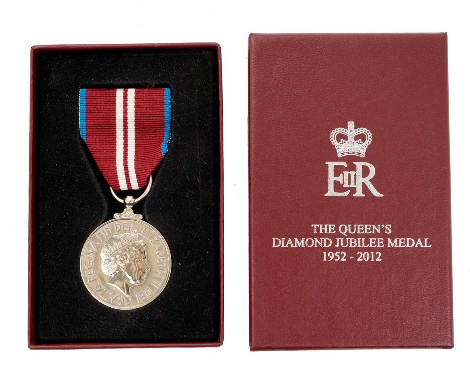 Lot 69 - Elizabeth II 2012 Diamond Jubilee medal (unnamed as issued) in box of issue.