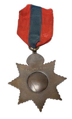 Lot 105 - Edward VII Imperial Service Medal (bronze star type, gentleman's issue) named to Edward Rich