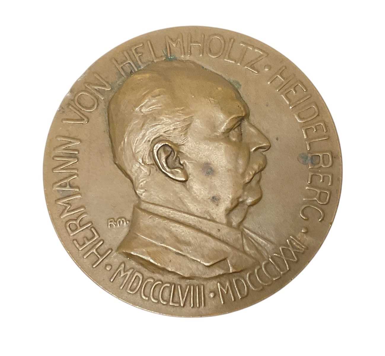 Lot 107 - Early 20th century bronze German medal / medallion to commemorate The International Physiological Congress in Heidelberg, 1907, presented by Grand Duke Friedrich of Baden, 61mm diameter