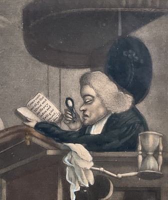 Lot 89 - 18th century hand-coloured mezzotint "The Sleepy Congregation", Corbet after Hogarth c1772 (originally Purcell after Hogarth 1736), F&G