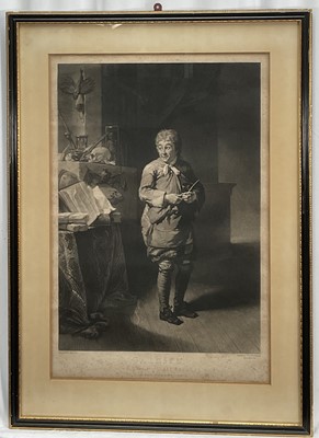 Lot 122 - 19th century mezzotint "Garrick in the character of Abel Drugger", S.W. Reynolds after Johann Zoffany, published March 3. 1825, F&G