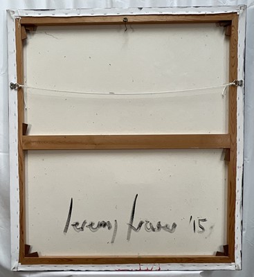 Lot 1225 - Jeremy Fraser (b.1941) acrylic on canvas - Unitled III, signed and dated '15 verso, unframed, 102cm x 92cm