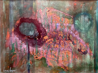 Lot 1227 - Jeremy Fraser (b.1941) acrylic on canvas - Metamorphosis, framed